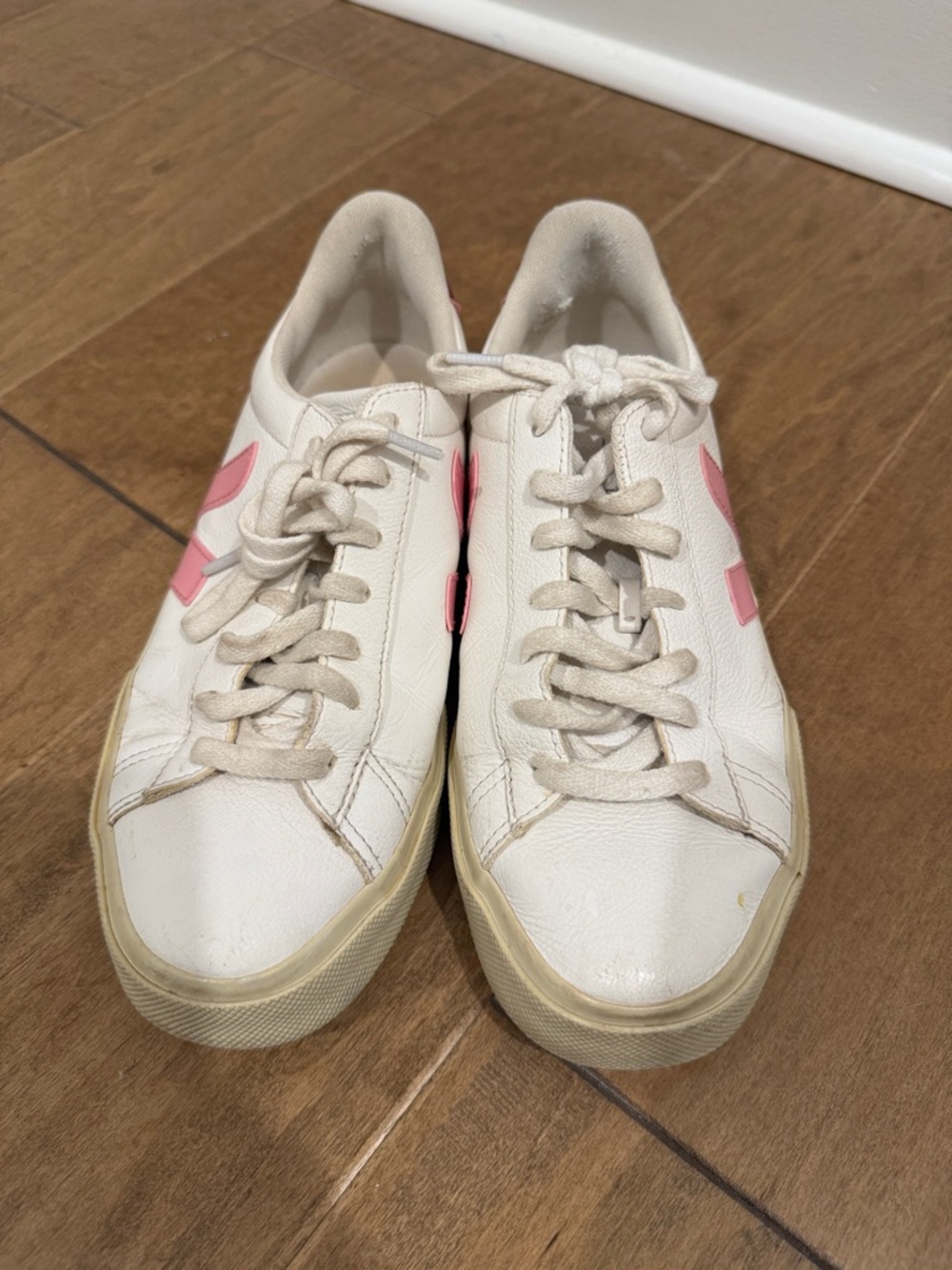Vejas Campo Leather Sneakers Pink and Red - Picture 3 of 9
